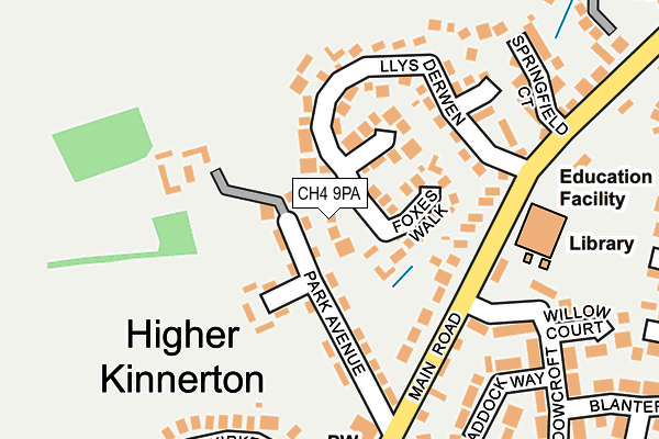 CH4 9PA map - OS OpenMap – Local (Ordnance Survey)