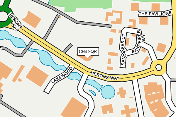 CH4 9QR map - OS OpenMap – Local (Ordnance Survey)
