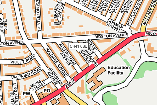 CH41 0BU map - OS OpenMap – Local (Ordnance Survey)