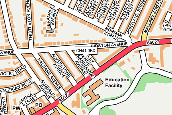 CH41 0BX map - OS OpenMap – Local (Ordnance Survey)