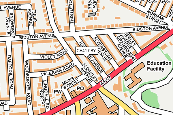 CH41 0BY map - OS OpenMap – Local (Ordnance Survey)