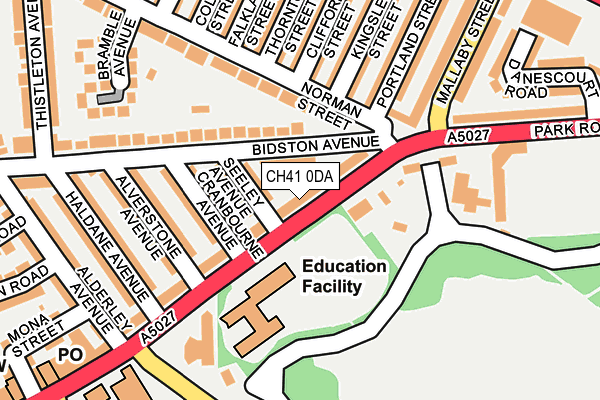 CH41 0DA map - OS OpenMap – Local (Ordnance Survey)