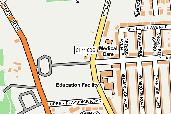 CH41 0DG map - OS OpenMap – Local (Ordnance Survey)