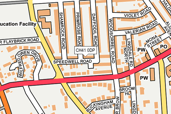 CH41 0DP map - OS OpenMap – Local (Ordnance Survey)