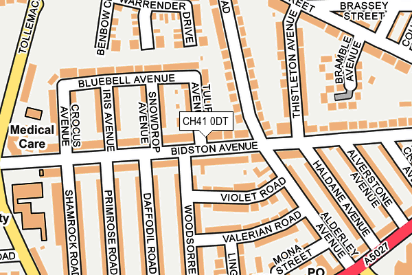 CH41 0DT map - OS OpenMap – Local (Ordnance Survey)