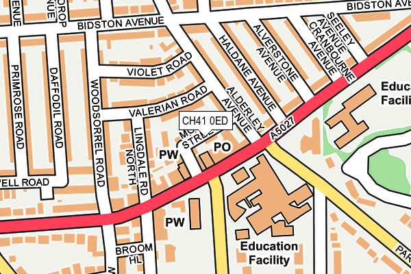 CH41 0ED map - OS OpenMap – Local (Ordnance Survey)