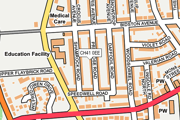 CH41 0EE map - OS OpenMap – Local (Ordnance Survey)