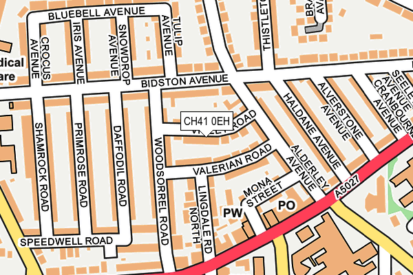 CH41 0EH map - OS OpenMap – Local (Ordnance Survey)