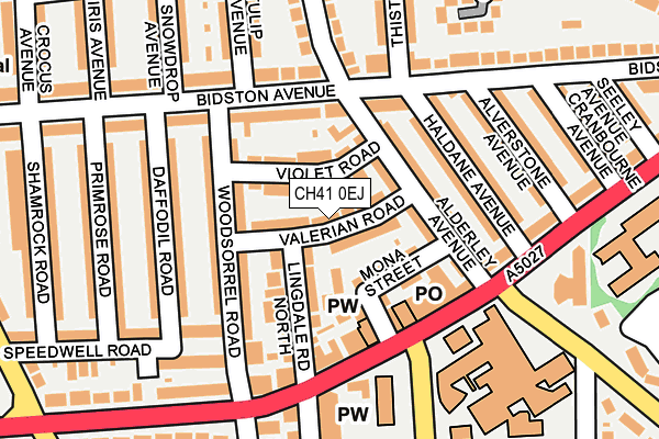 CH41 0EJ map - OS OpenMap – Local (Ordnance Survey)