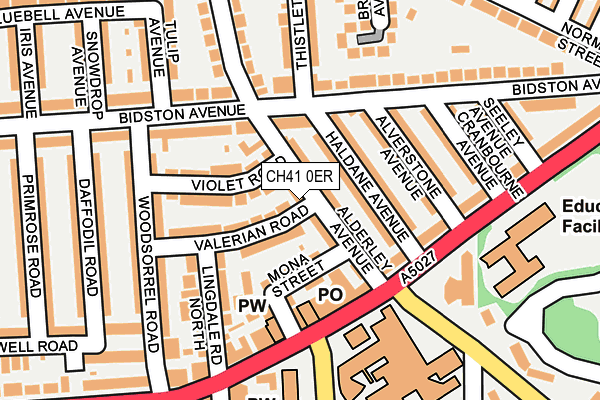 CH41 0ER map - OS OpenMap – Local (Ordnance Survey)