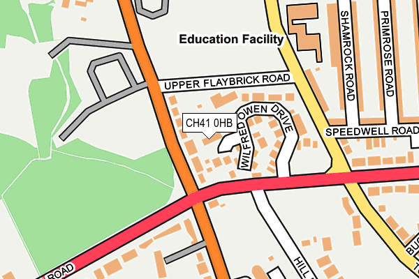 CH41 0HB map - OS OpenMap – Local (Ordnance Survey)