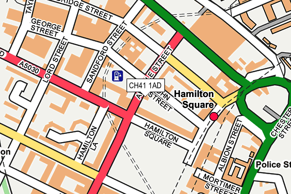 CH41 1AD map - OS OpenMap – Local (Ordnance Survey)