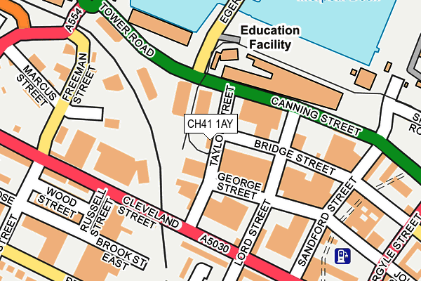 CH41 1AY map - OS OpenMap – Local (Ordnance Survey)