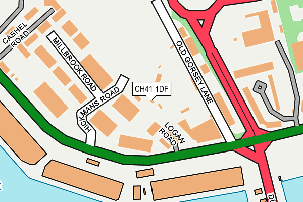 CH41 1DF map - OS OpenMap – Local (Ordnance Survey)