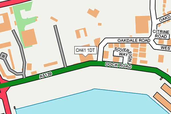 CH41 1DT map - OS OpenMap – Local (Ordnance Survey)