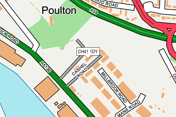 CH41 1DY map - OS OpenMap – Local (Ordnance Survey)