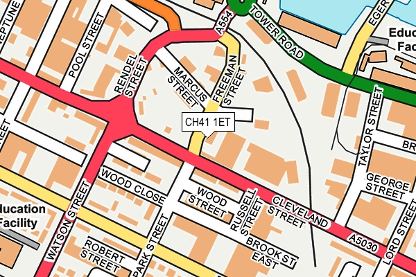 CH41 1ET map - OS OpenMap – Local (Ordnance Survey)