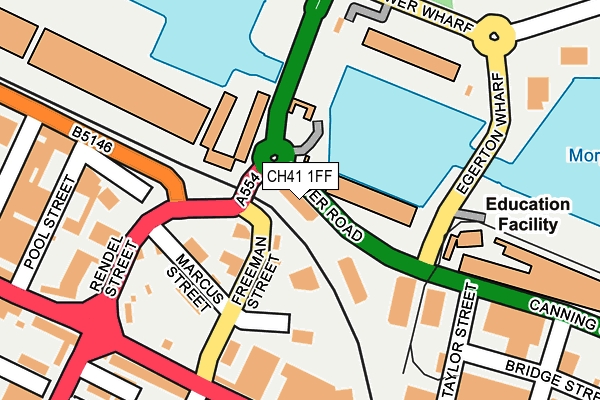CH41 1FF map - OS OpenMap – Local (Ordnance Survey)