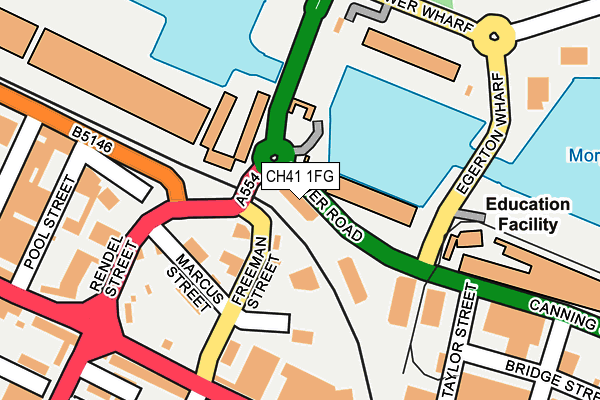 CH41 1FG map - OS OpenMap – Local (Ordnance Survey)