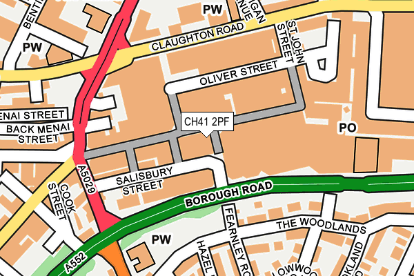 CH41 2PF map - OS OpenMap – Local (Ordnance Survey)