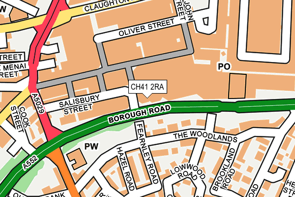 CH41 2RA map - OS OpenMap – Local (Ordnance Survey)