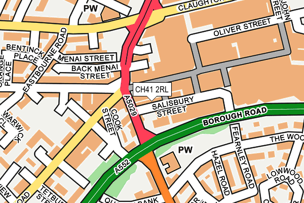 CH41 2RL map - OS OpenMap – Local (Ordnance Survey)