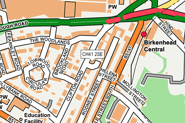 CH41 2SE map - OS OpenMap – Local (Ordnance Survey)