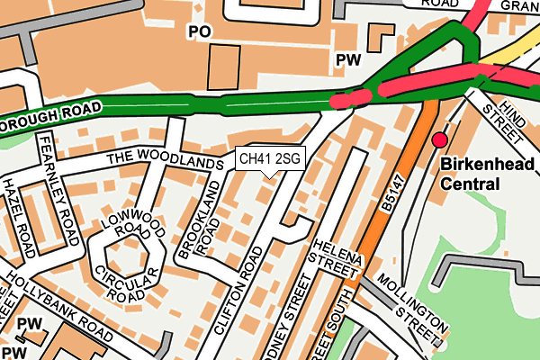 CH41 2SG map - OS OpenMap – Local (Ordnance Survey)