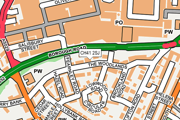 CH41 2SJ map - OS OpenMap – Local (Ordnance Survey)