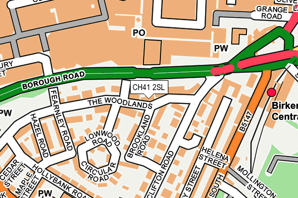 CH41 2SL map - OS OpenMap – Local (Ordnance Survey)