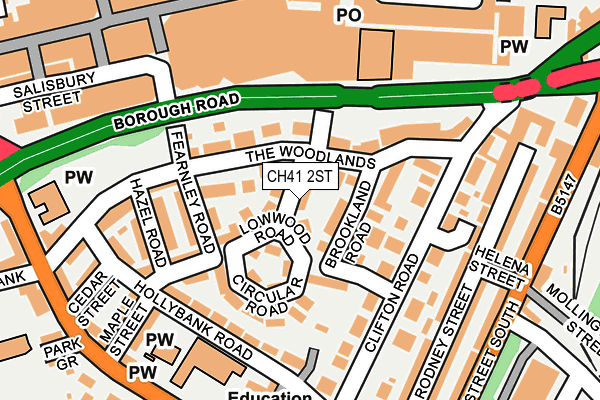 CH41 2ST map - OS OpenMap – Local (Ordnance Survey)