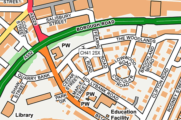 CH41 2SX map - OS OpenMap – Local (Ordnance Survey)