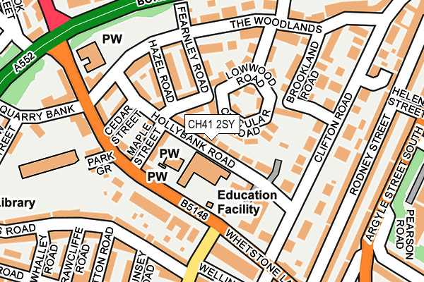 CH41 2SY map - OS OpenMap – Local (Ordnance Survey)
