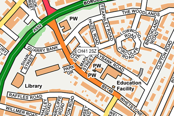 CH41 2SZ map - OS OpenMap – Local (Ordnance Survey)