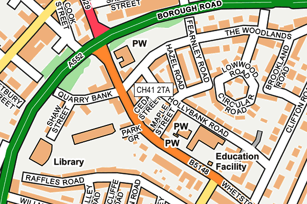 CH41 2TA map - OS OpenMap – Local (Ordnance Survey)