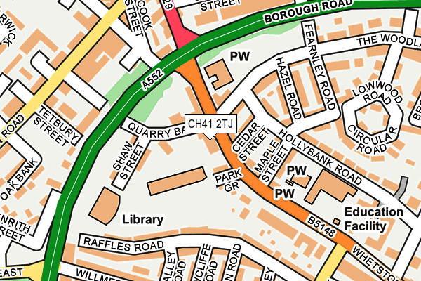 CH41 2TJ map - OS OpenMap – Local (Ordnance Survey)