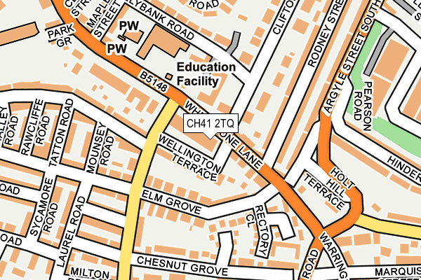 CH41 2TQ map - OS OpenMap – Local (Ordnance Survey)