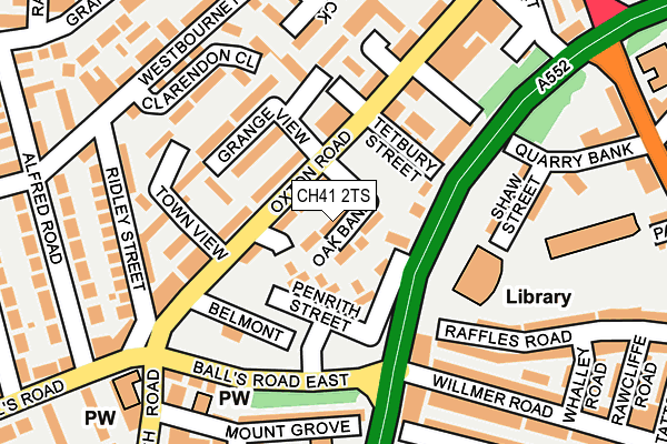 CH41 2TS map - OS OpenMap – Local (Ordnance Survey)