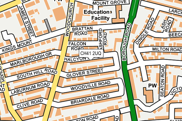 CH41 2UQ map - OS OpenMap – Local (Ordnance Survey)