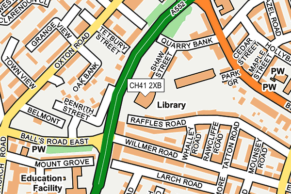 CH41 2XB map - OS OpenMap – Local (Ordnance Survey)