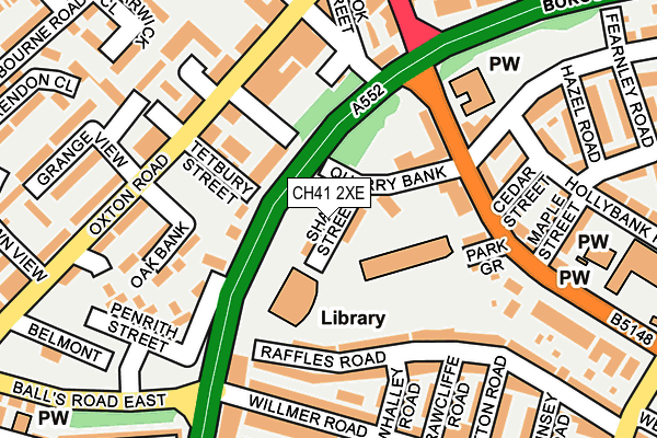CH41 2XE map - OS OpenMap – Local (Ordnance Survey)