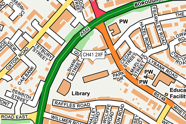CH41 2XF map - OS OpenMap – Local (Ordnance Survey)