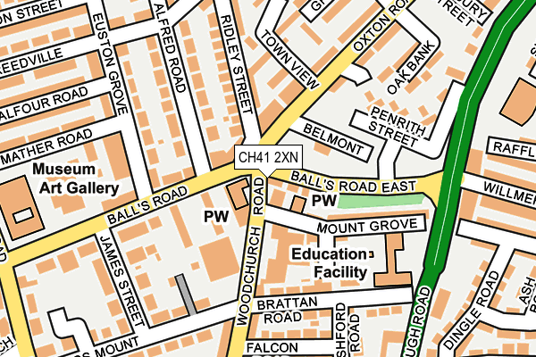 CH41 2XN map - OS OpenMap – Local (Ordnance Survey)