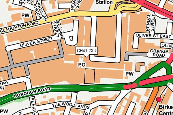 CH41 2XU map - OS OpenMap – Local (Ordnance Survey)
