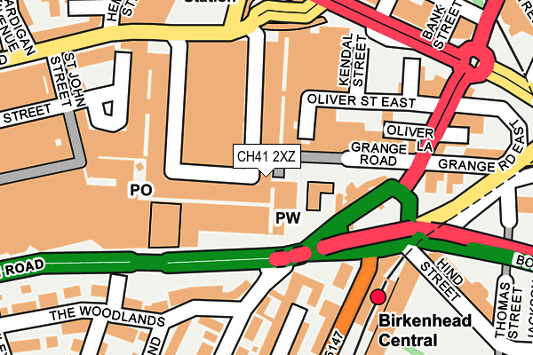CH41 2XZ map - OS OpenMap – Local (Ordnance Survey)