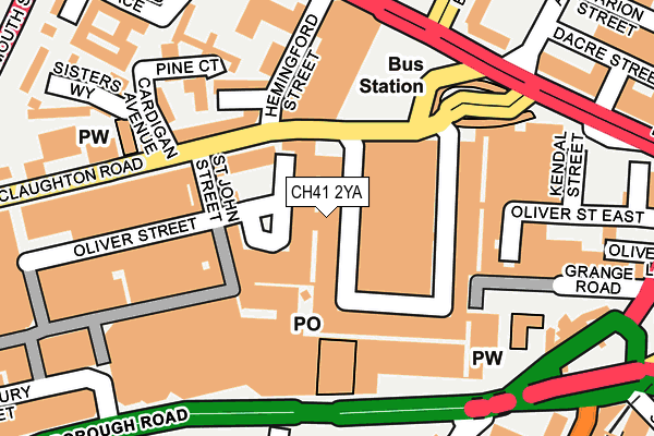 CH41 2YA map - OS OpenMap – Local (Ordnance Survey)