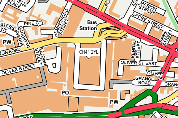 CH41 2YL map - OS OpenMap – Local (Ordnance Survey)