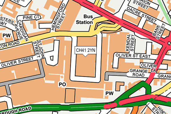 CH41 2YN map - OS OpenMap – Local (Ordnance Survey)