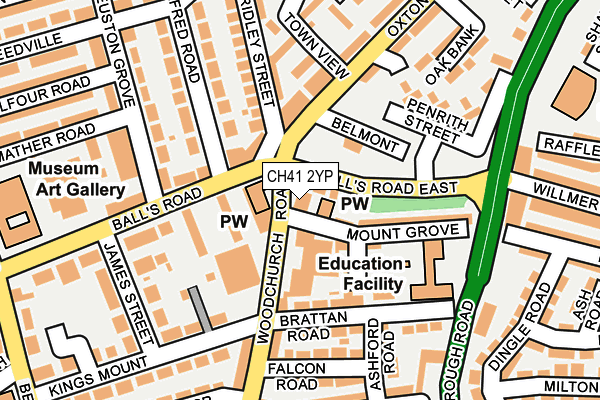 CH41 2YP map - OS OpenMap – Local (Ordnance Survey)