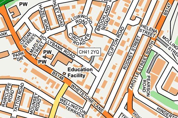 CH41 2YQ map - OS OpenMap – Local (Ordnance Survey)